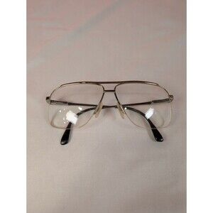 Vintage Safilo Elasta Eyeglass Half Rim Frames Silver